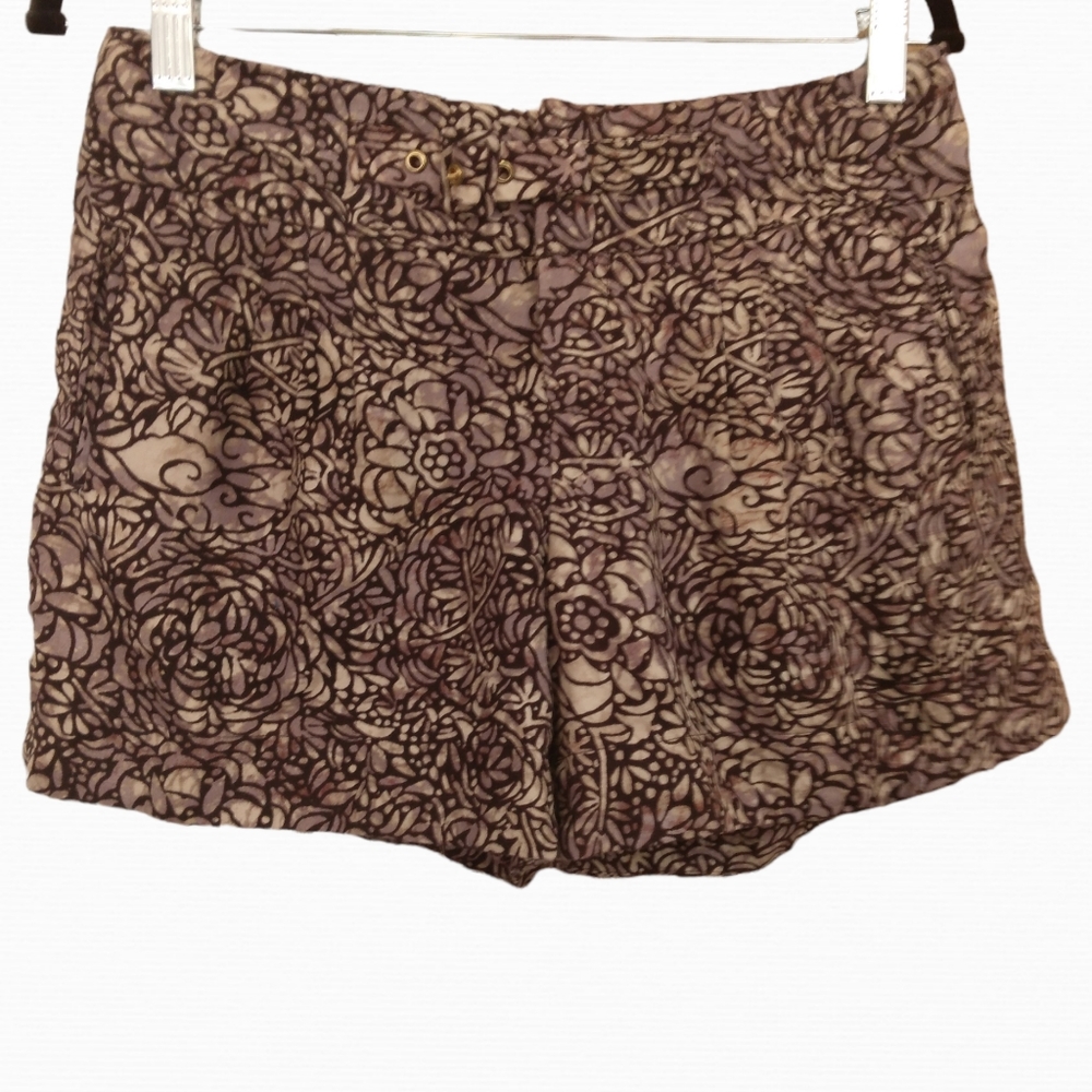 Anthropologie Coquille doodle women's dress shorts. Linen/rayon size 2